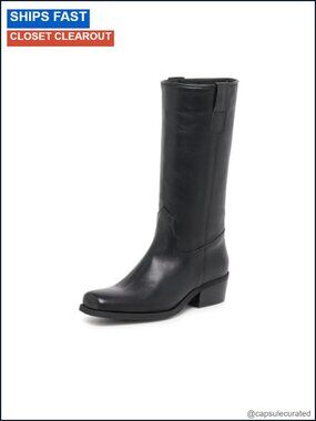 Dolce Vita Romie Mid Calf Pull-On Leather Boots Calf High